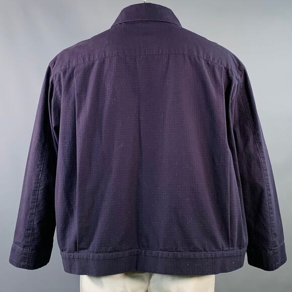 GREI Size XL Navy Cotton Two Pockets Buttoned Jacket - Picture 3 of 6